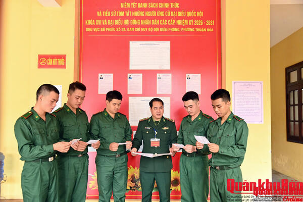 Bộ đội Biên phòng thành phố Huế hoàn thành công tác bầu cử