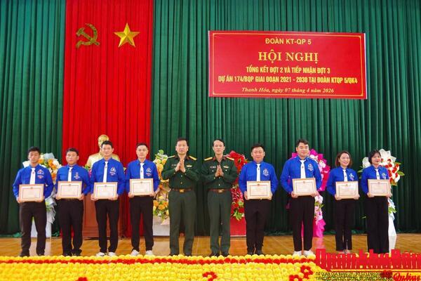 Đoàn Kinh tế - Quốc phòng 5 (Quân khu 4) tiếp nhận 24 trí thức trẻ tình nguyện