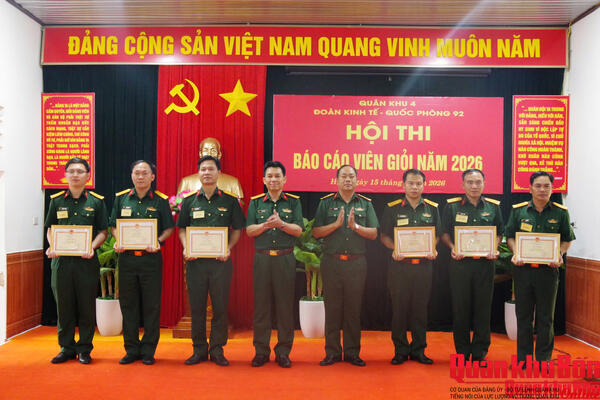 Đoàn Kinh tế - Quốc phòng 92 tổ chức Hội thi Báo cáo viên giỏi năm 2026
