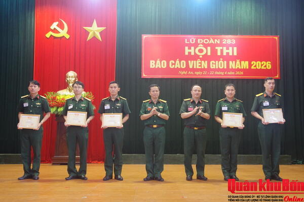 Hội thi Báo cáo viên giỏi ở Lữ đoàn Phòng không 283 thành công tốt đẹp