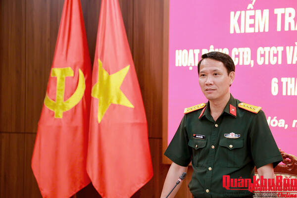 Quân khu 4: Kiểm tra tại Bộ Chỉ huy Quân sự tỉnh Thanh Hóa