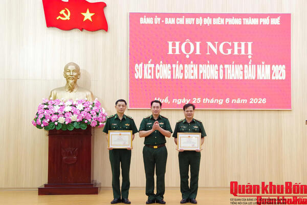 Bộ đội Biên phòng thành phố Huế sơ kết công tác biên phòng 6 tháng đầu năm 2026