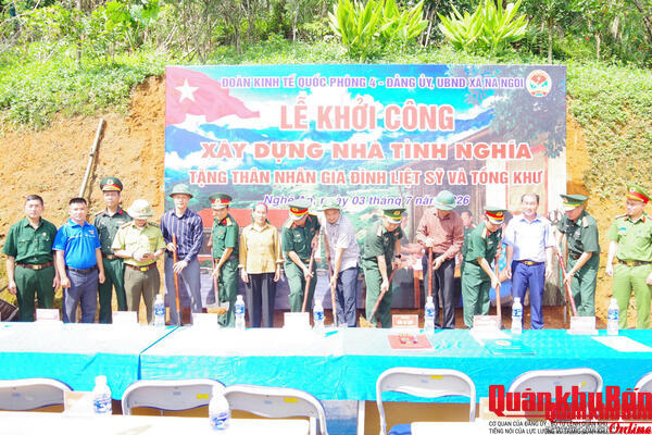 Đoàn Kinh tế - Quốc phòng 4 khởi công xây dựng Nhà tình nghĩa tặng thân nhân liệt sĩ