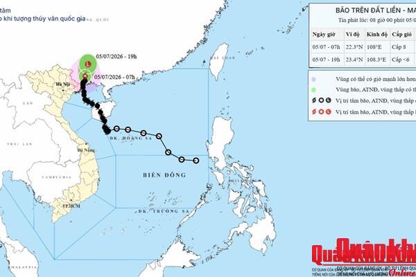 Bão số 1 di chuyển chậm, giảm cường độ và suy yếu trong hôm nay