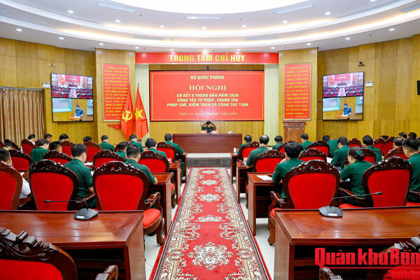 Bộ Quốc phòng: Hội nghị sơ kết 6 tháng đầu năm 2026 công tác tư pháp, thanh tra, pháp chế, kiểm toán và công tác 1389