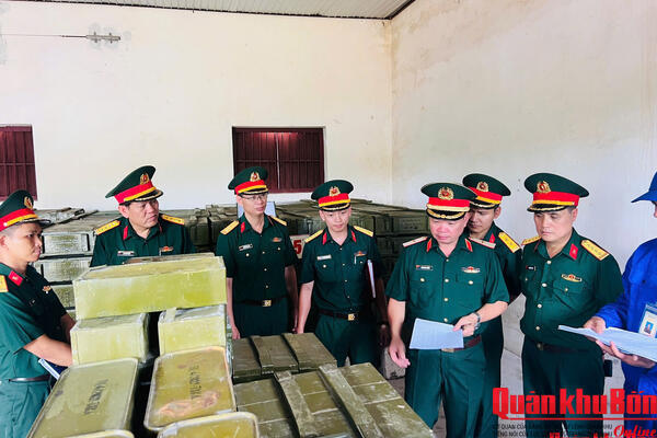 Tổng cục Hậu cần – Kỹ thuật kiểm tra công tác xử lý và bảo đảm an toàn Kho đạn dược tại Kho Kỹ thuật K2.