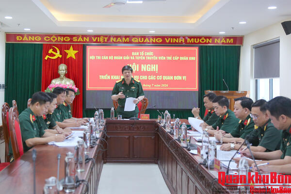 Quân khu 4: Triển khai nhiệm vụ tổ chức Hội thi Cán bộ Đoàn giỏi và Tuyên truyền viên trẻ cấp Quân khu năm 2026