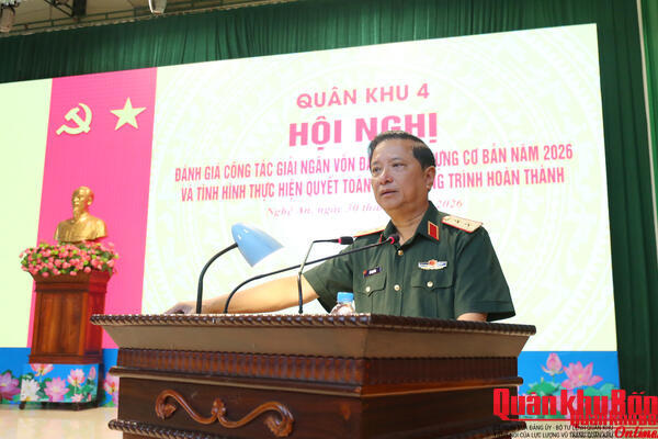 Quân khu 4 đánh giá tiến độ giải ngân vốn đầu tư xây dựng cơ bản năm 2026