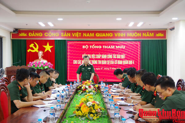 Cơ quan Quân khu 4 bảo đảm tốt công tác bảo mật hệ thống thông tin quân sự