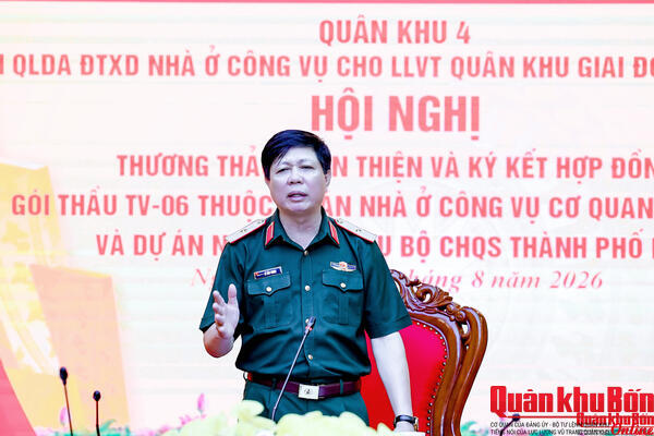 Quân khu 4: Ký kết hợp đồng thực hiện dự án Nhà ở công vụ