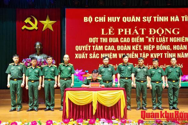 Bộ Chỉ huy Quân sự tỉnh Hà Tĩnh phát động thi đua cao điểm