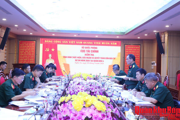Cục Tài chính Bộ Quốc phòng: Kiểm tra tại Quân khu 4