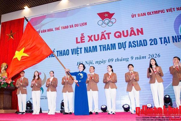 Phó thủ tướng Phạm Thị Thanh Trà dự Lễ xuất quân Đoàn thể thao Việt Nam dự ASIAD 20