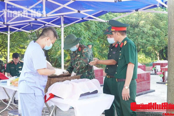 Tỉnh Thanh Hoá: Hoàn thành lấy mẫu hài cốt liệt sĩ chưa xác định được danh tính tại 25 nghĩa trang
