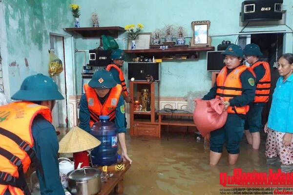 Lực lượng vũ trang xã Nông Cống (Thanh Hóa) chủ động ứng phó mưa lũ