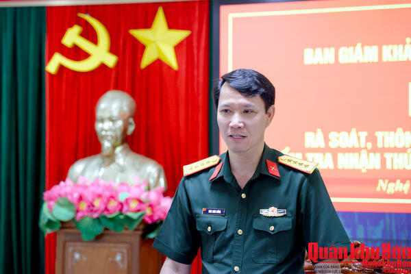 Quân khu 4 rà soát, thông qua điểm kiểm tra nhận thức chính trị năm 2026