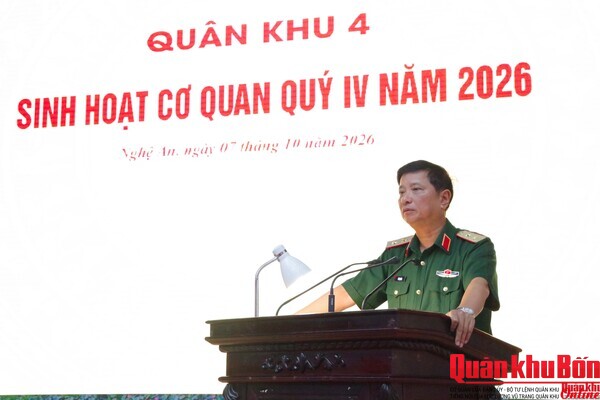 Cơ quan Quân khu 4 sinh hoạt quý 4 năm 2026