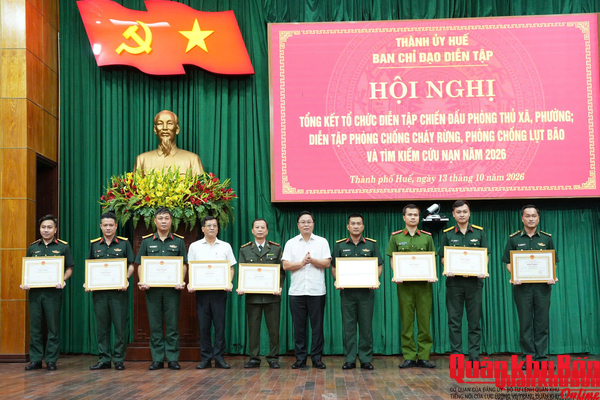 Thành phố Huế: Tổng kết công tác diễn tập