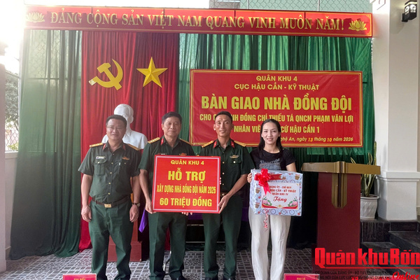 Cục Hậu cần – Kỹ thuật Quân khu 4, khánh thành và bàn giao Nhà đồng đội