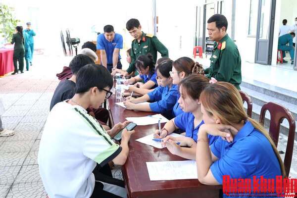 Hội đồng Nghĩa vụ quân sự xã Hoằng Hóa, tỉnh Thanh Hóa tổ chức khám sơ tuyển nghĩa vụ quân sự năm 2027