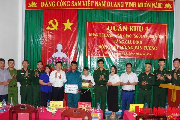 Bộ Chỉ huy Quân sự  tỉnh Thanh Hóa khánh thành, bàn giao “Ngôi nhà 100 đồng”