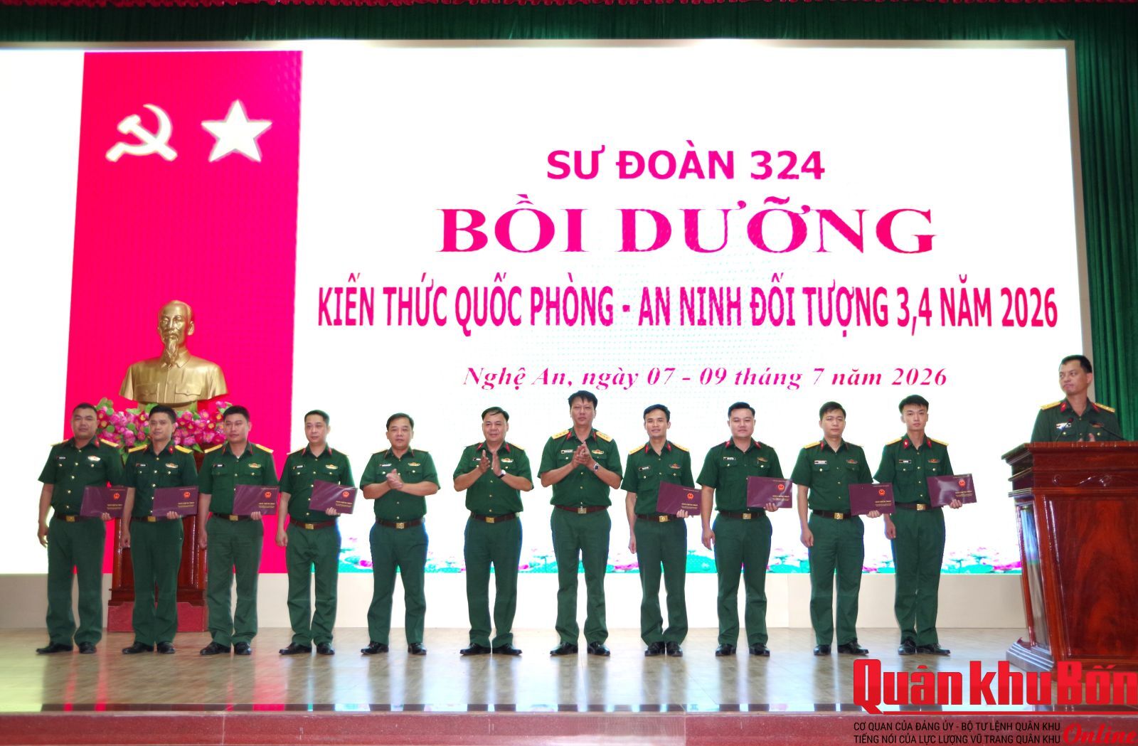Sư đoàn 324 hoàn thành bồi dưỡng kiến thức quốc phòng và an ninh đối tượng 3, đối tượng 4 năm 2026