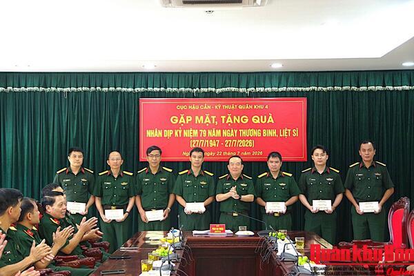 Cục Hậu cần - Kỹ thuật Quân khu 4 gặp mặt thân nhân thương binh, thân nhân liệt sĩ