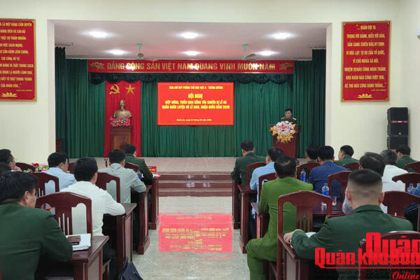 Ban Chỉ huy Phòng thủ khu vực 4 - Tương Dương (Nghệ An): Triển khai nhiệm vụ giao, nhận quân năm 2026
