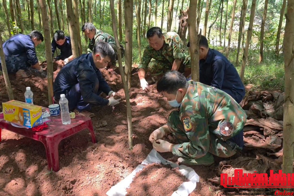 Bộ Chỉ huy Quân sự tỉnh Quảng Trị: Quy tập 03 Hài cốt Liệt sĩ tại Bãi Dinh, xã Dân Hóa, tỉnh Quảng Trị