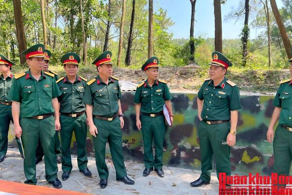 Kiểm tra công tác xây dựng Sở Chỉ huy diễn tập khu vực phòng thủ tỉnh Nghệ An