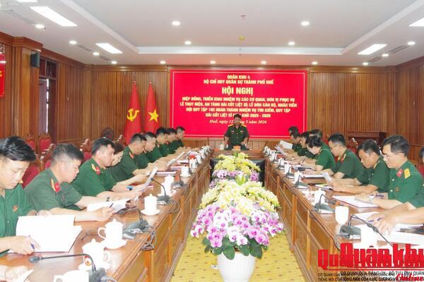 Bộ CHQS thành phố Huế tập trung làm tốt công tác chuẩn bị tổ chức lễ truy điệu, an táng hài cốt liệt sĩ