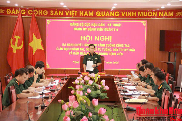Đảng ủy Bệnh viện Quân y 4 (Cục Hậu cần – Kỹ thuật Quân khu 4) ra nghị quyết tăng cường công tác giáo dục chính trị, quản lý tư tưởng, duy trì kỷ luật và bảo đảm an toàn
