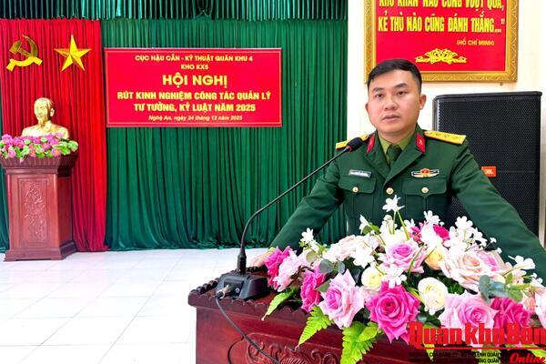 Kho KX5 (Cục Hậu cần - Kỹ thuật Quân khu 4): Rút kinh nghiệm công tác quản lý tư tưởng, kỷ luật năm 2025