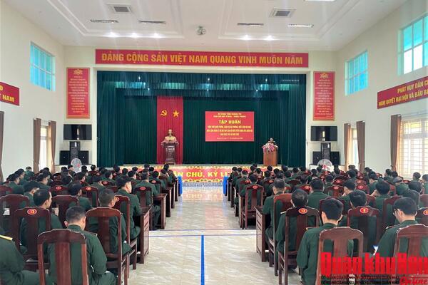 Bộ Chỉ huy Quân sự tỉnh Quảng Trị tập huấn cán bộ sĩ quan, quân nhân chuyên nghiệp mới tuyển dụng năm 2026
