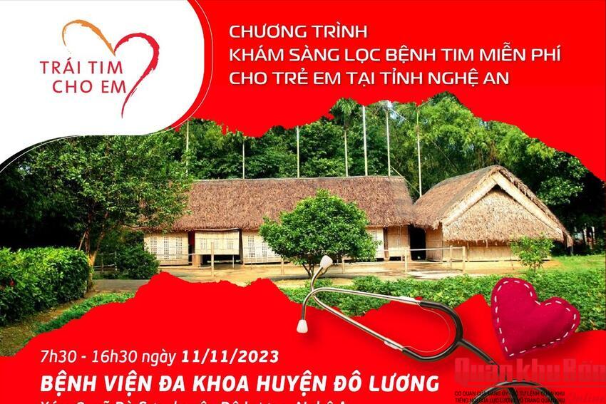 Chương trình “Trái tim cho em” sẽ tới với trẻ em tỉnh Nghệ An  trong 2 ngày 18-19/12/2023
