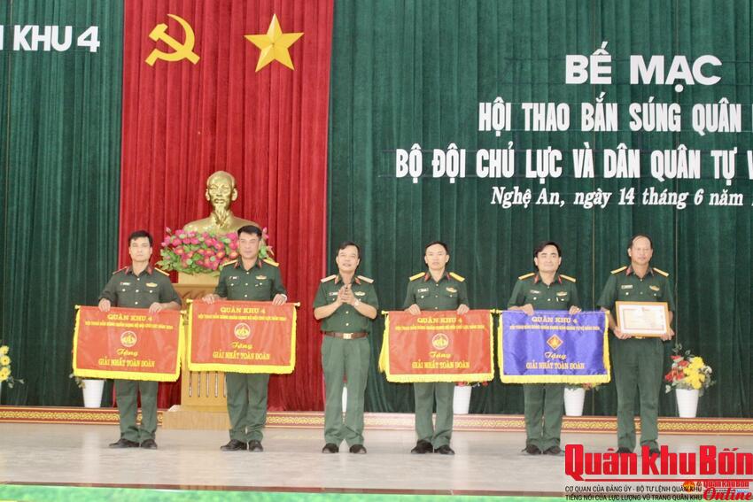 Quân khu 4 Bế mạc Hội thao bắn súng quân dụng Bộ đội chủ lực và Dân quân tự vệ năm 2024