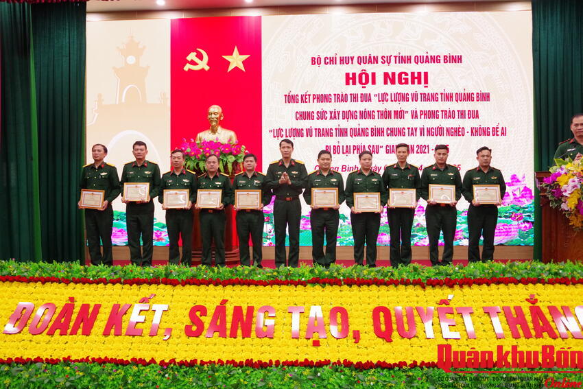 Bộ CHQS tỉnh Quảng Bình: Tổng kết 5 năm chung sức xây dựng nông thôn mới và vì người nghèo