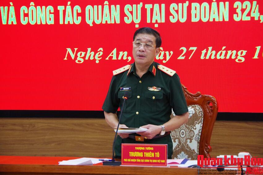 Tổng cục Chính trị kiểm tra, nắm tình hình thực hiện nhiệm vụ tại Sư đoàn 324