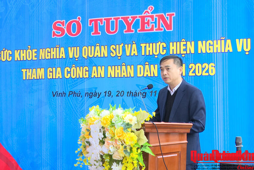 Phường Vinh Phú, tỉnh Nghệ An: Khám sơ tuyển sức khoẻ nghĩa vụ Quân sự và Công an nhân dân năm 2026.