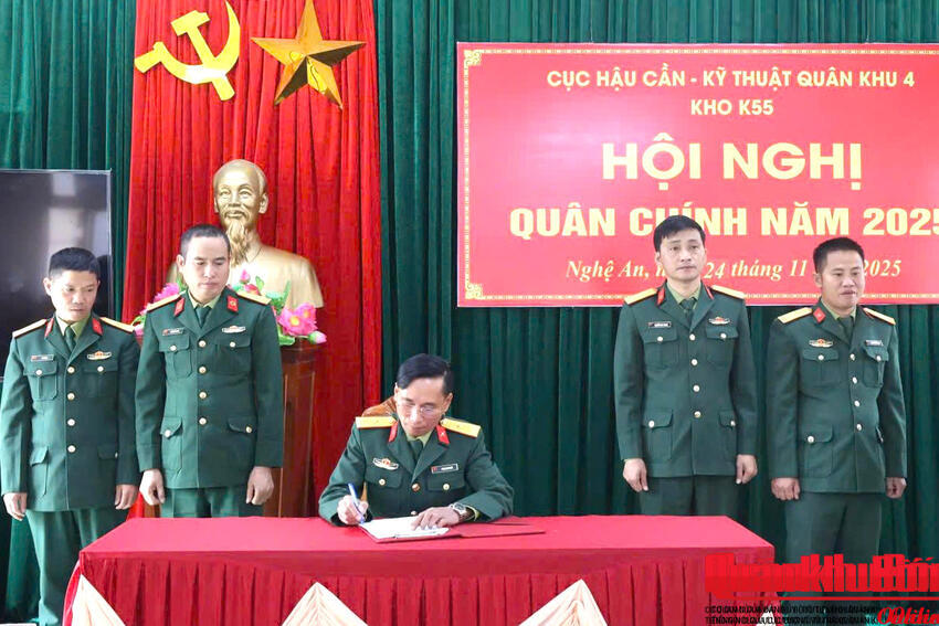Kho K55 (Quân khu 4) ra nghị quyết lãnh đạo thực hiện nhiệm vụ năm 2026
