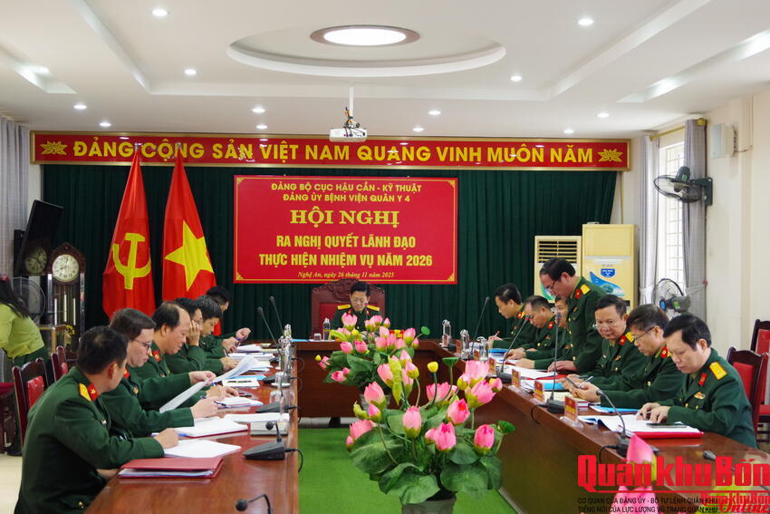 Đảng ủy Bệnh viện Quân y 4: Ra nghị quyết lãnh đạo thực hiện nhiệm vụ năm 2026