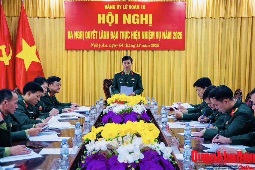 Đảng ủy Lữ đoàn Pháo binh 16 ra Nghị quyết lãnh đạo thực hiện nhiệm vụ năm 2026