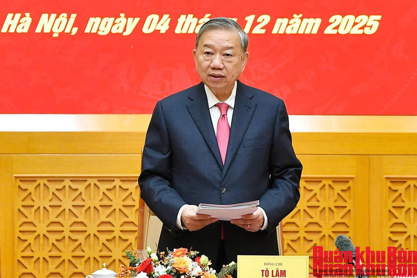 Tổng Bí thư Tô Lâm nêu 6 nhiệm vụ, phương châm "5 vững" xây dựng Quân đội trong tình hình mới