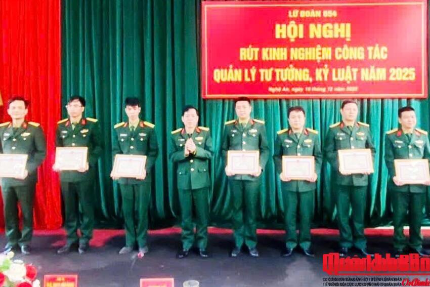 Lữ đoàn 654 (Cục Hậu cần - Kỹ thuật Quân khu 4) rút kinh nghiệm công tác quản lý tư tưởng, kỷ luật năm 2025