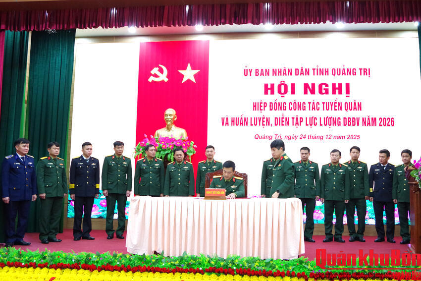 Tỉnh Quảng Trị: Hiệp đồng công tác tuyển quân và huấn luyện, diễn tập lực lượng dự bị động viên năm 2026