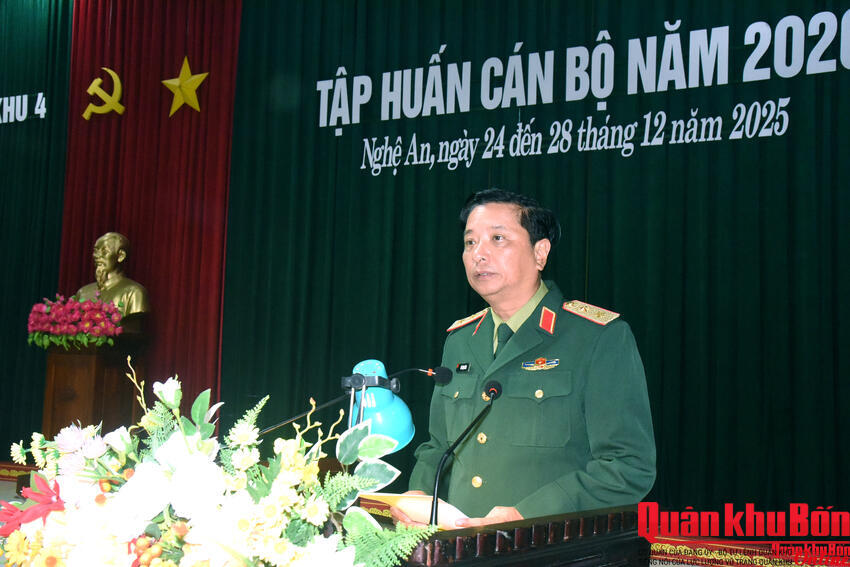 Quân khu 4 khai mạc tập huấn cán bộ năm 2026