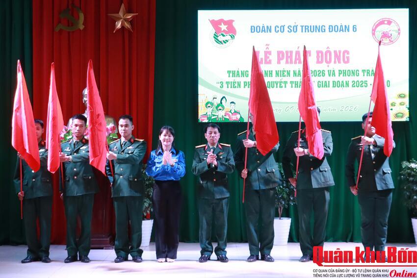 Đoàn cơ sở Trung đoàn 6, Bộ Chỉ huy Quân sự thành phố Huế phát động Tháng thanh niên năm 2026