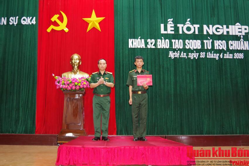 Trường Quân sự Quân khu 4: 108 học viên đào tạo sĩ quan dự bị Khóa 32 tốt nghiệp