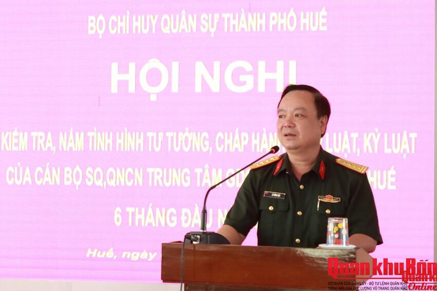 Bộ Chỉ huy Quân sự thành phố Huế: Kiểm tra Trung tâm Giáo dục quốc phòng an ninh – Đại học Huế