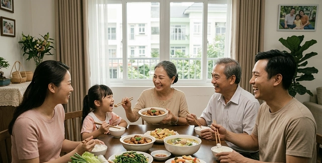 Bữa cơm nhà - hương vị của yêu thương